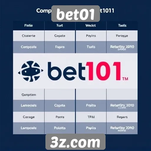 Comparativo entre bet01 e concorrentes do mercado